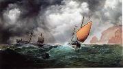 unknow artist Seascape, boats, ships and warships. 129 oil painting on canvas
